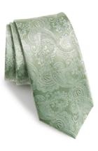 Men's The Tie Bar Paisley Silk Tie, Size X-long X-long - Green