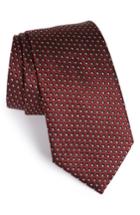 Men's Ermenegildo Zegna Geomeric Silk Tie, Size - Burgundy