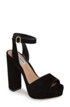 Women's Steve Madden Madeline Platform Sandal .5 M - Black
