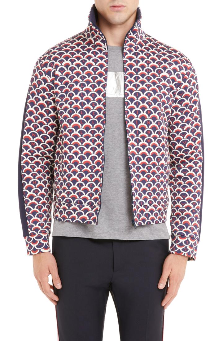 Men's Valentino Scale Logo Jacket, Size - Blue