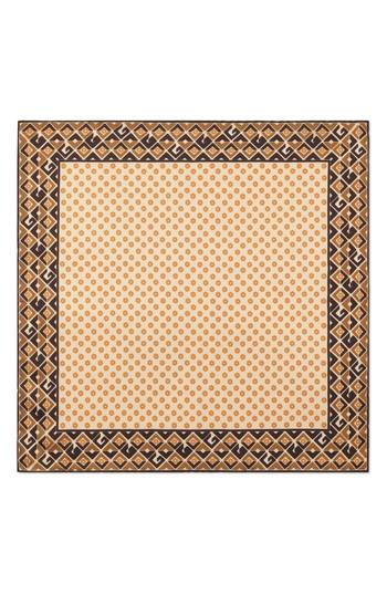 Men's Gucci Patterned Silk Pocket Square, Size - Yellow