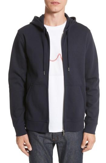 Men's A.p.c. Roadie Zip Hoodie, Size - Blue