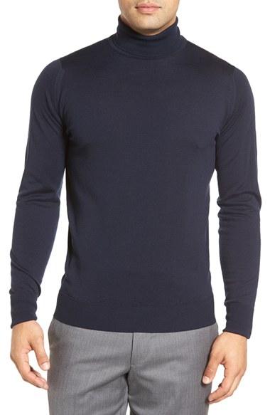 Men's John Smedley 'richards' Easy Fit Turtleneck Wool Sweater