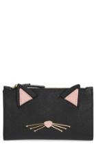 Women's Kate Spade New York Cats Meow Mikey Leather Wallet - Black