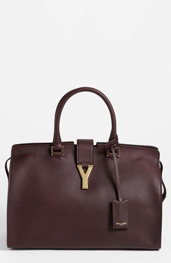 Saint Laurent 'ligne Y' Leather Satchel