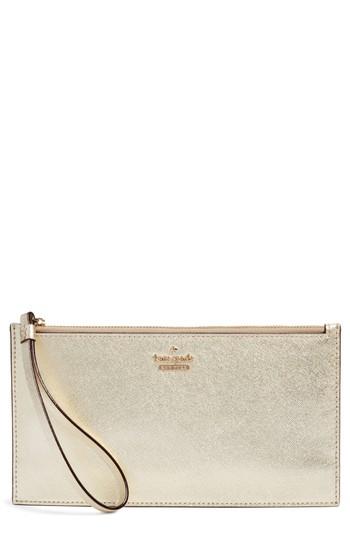 Women's Kate Spade New York Cameron Street Ariah Leather Wristlet - Metallic