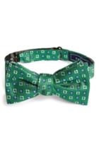 Men's The Tie Bar Steady Bloom Silk Bow Tie, Size - Green