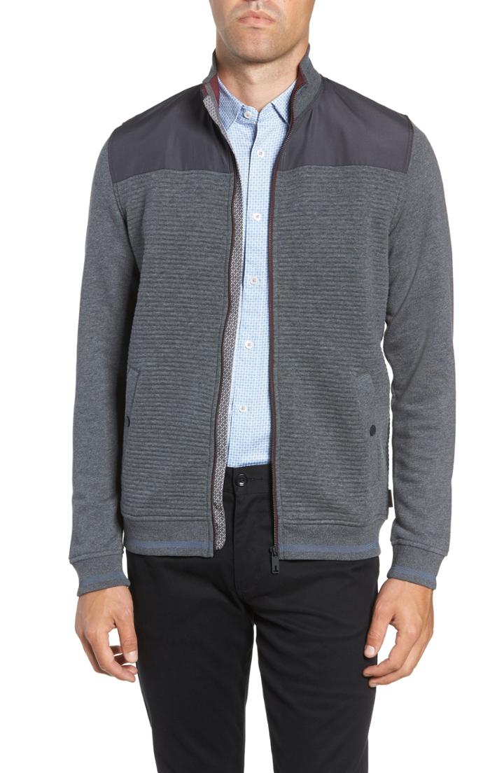 Men's Ted Baker London Sardin Quilted Jacket (3xl) - Grey