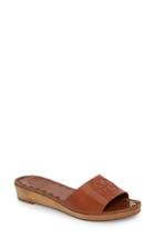 Women's Tory Burch Patty Logo Slide Sandal M - Brown