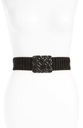 Women's Natasha Couture Woven Stretch Belt - Black