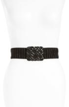 Women's Natasha Couture Woven Stretch Belt - Black