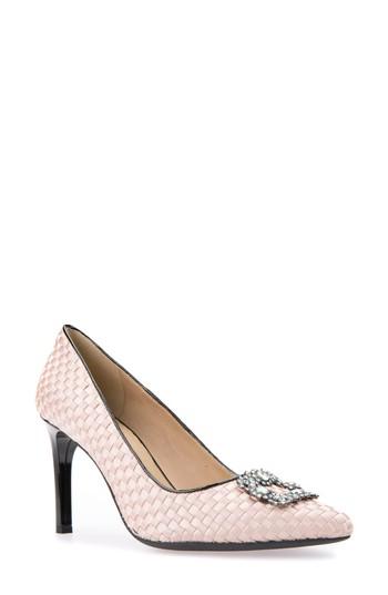 Women's Geox Faviola 10 Embellished Pump Us / 36eu - Beige