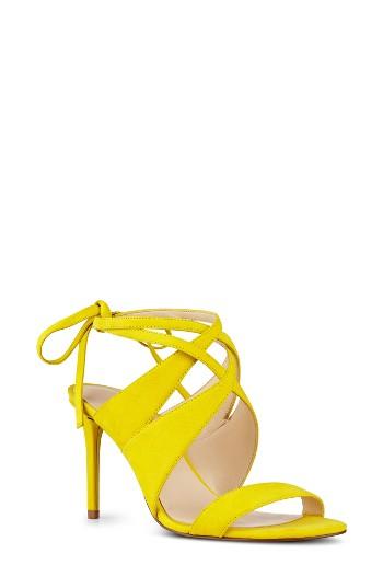 Women's Nine West Ronnie Ankle Tie Sandal M - Yellow