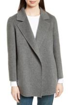 Women's Theory Clairene New Divide Wool & Cashmere Open Front Topper - Grey