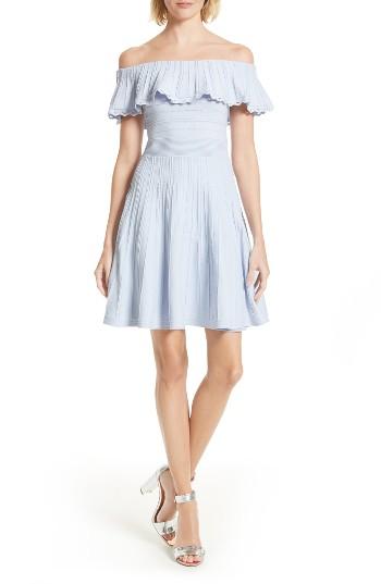 Women's Ted Baker London Dilpree Off The Shoulder Skater Dress - Blue