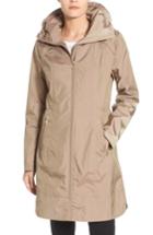 Women's Cole Haan Signature Single Breasted Wool Blend Coat - Beige