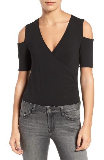 Women's Trouve Surplice Cold Shoulder Bodysuit