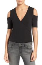 Women's Trouve Surplice Cold Shoulder Bodysuit