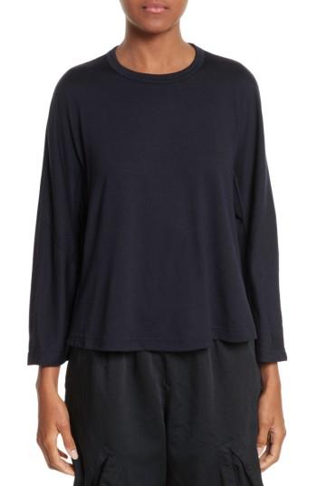 Women's Comme Des Garcons Ruffle Side Wool Pullover