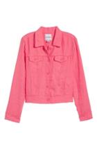 Women's Tommy Bahama 'two Palms' Linen Raw Edge Jacket - Pink