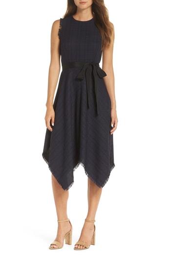 Women's 1901 Tie Waist Tweed Midi Dress