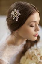 Brides & Hairpins 'sahara' Crystal Leaf Bendable Hair Clip