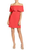 Women's Charles Henry Off The Shoulder Dress - Coral