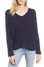 Women's Caslon Marl V-neck Sweater - Blue