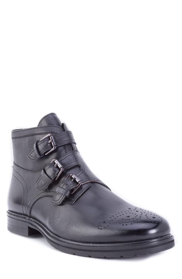 Men's Robert Graham Malden Three Buckle Boot .5 M - Black