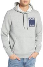 Men's Calvin Klein Jeans Stacked Logo Hoodie - Grey