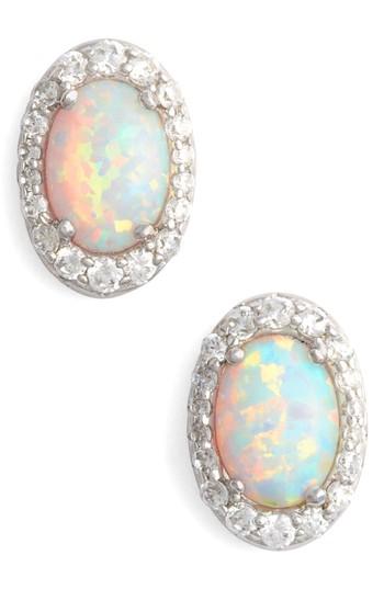 Women's Lafonn Simulated Opal Halo Stud Earrings