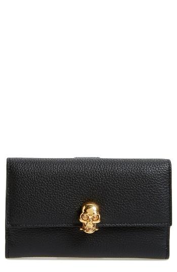 Women's Alexander Mcqueen Leather French Wallet -