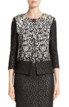 Women's St. John Collection Pixelated Metallic Jacquard Knit Jacket