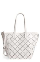 Shiraleah Perforated Faux Leather Tote - Grey