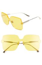 Women's Christian Dior Quake1 147mm Square Rimless Shield Sunglasses - Yellow