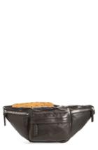 Men's Mcm Leather Waist Bag - Black