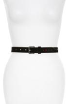 Women's Rebecca Minkoff Millie Crystal Embellished Suede Belt - Black
