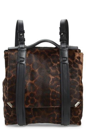 Allsaints Vincent Genuine Calf Hair Backpack - Brown