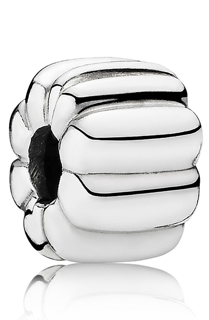 Women's Pandora Ribbed Clip Charm