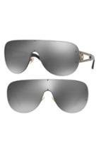 Women's Versace Shield Sunglasses - Grey/ Gradient