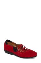 Women's Comfortiva Excel Elastic Lace Slip-on Flat N - Red