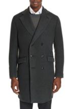 Men's Boglioli Trim Fit Double Breasted Wool & Cashmere Coat Us / 52 Eu R - Green
