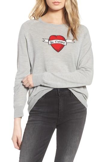 Women's Zadig & Voltaire Rime Bis Merino Wool Sweater - Grey