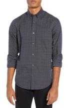 Men's Nordstrom Men's Shop Smartcare(tm) Regular Fit Grid Sport Shirt - Grey