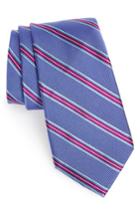 Men's Nordstrom Men's Shop Chester Stripe Silk Tie, Size - Blue