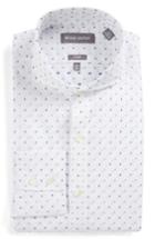 Men's Michael Bastian Trim Fit Graphic Dobby Dress Shirt R - White