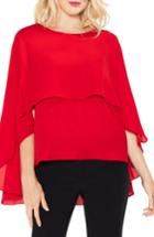 Women's Vince Camuto Cape Overlay Blouse, Size - Red