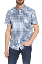 Men's W.r.k Watercolor Slim Fit Stretch Short Sleeve Sport Shirt - Grey