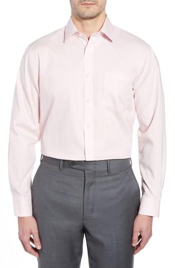 Men's Nordstrom Men's Shop Traditional Fit Non-iron Solid Dress Shirt .5 - 35 - Pink