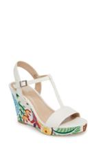 Women's Charles By Charles David Laney Embroidered Wedge Sandal .5 M - Ivory